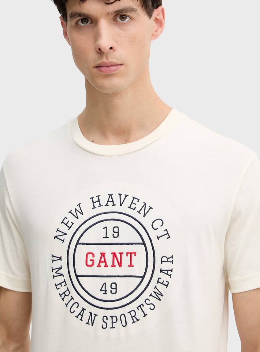 Gant Graphic T-Shirt - Cream