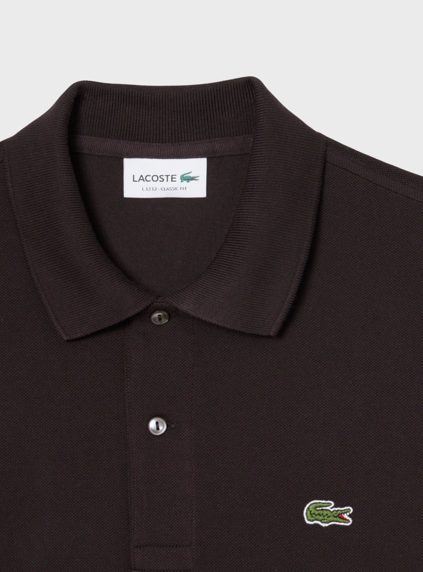 Lacoste Classic Fit L.12.12 LIGHT Piqué Polo - Dark Brown