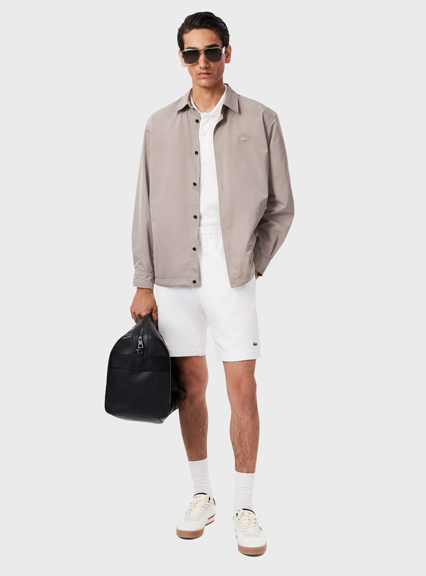 Lacoste Slim Fit Fleece Shorts - White