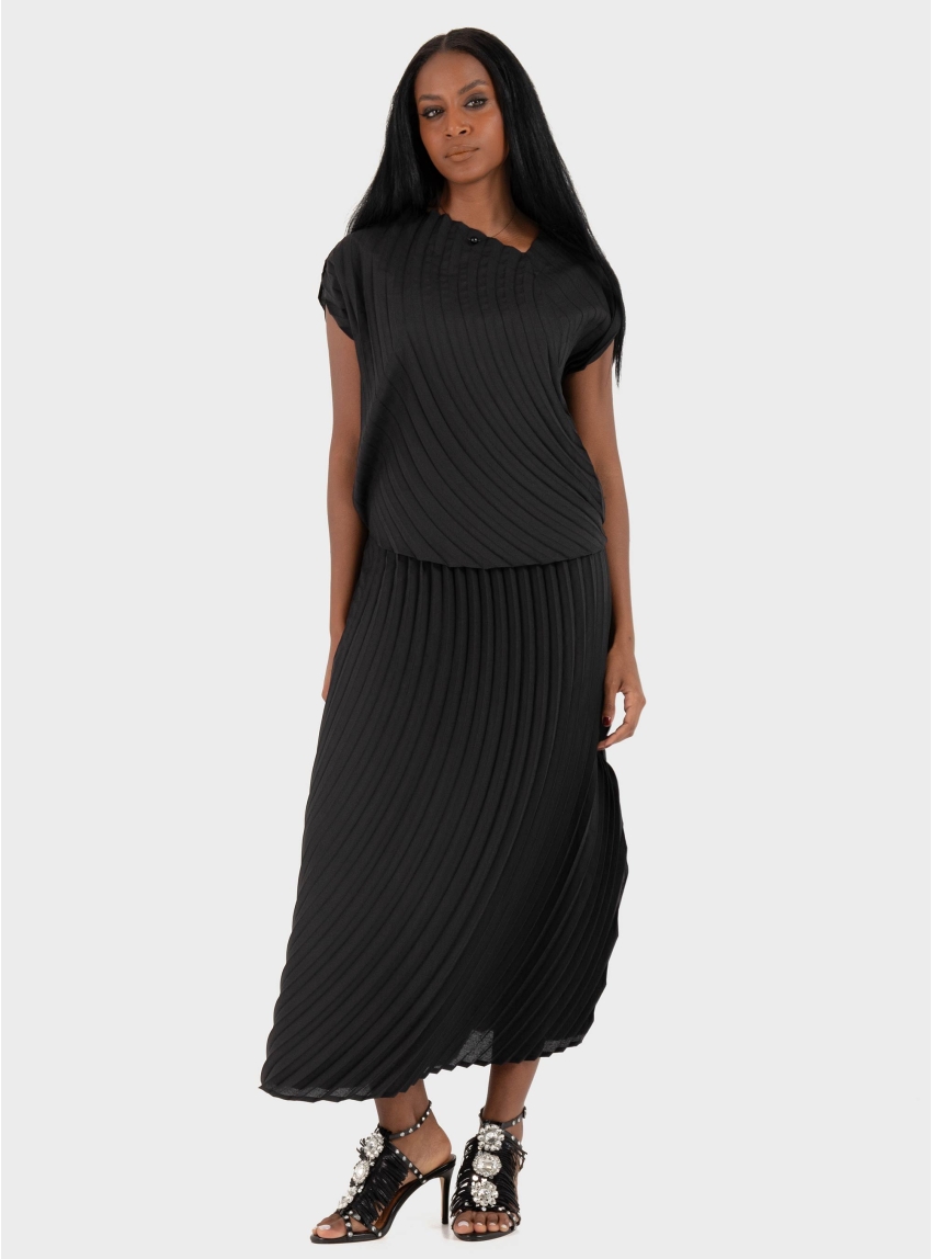 Mei Mei J Plisse Skirt - Black