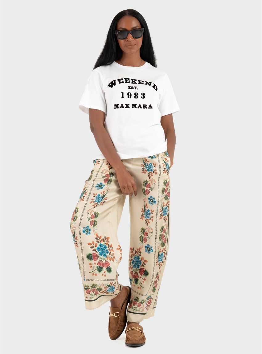 Weekend Max Mara Cotton T-shirt with graphic print - White