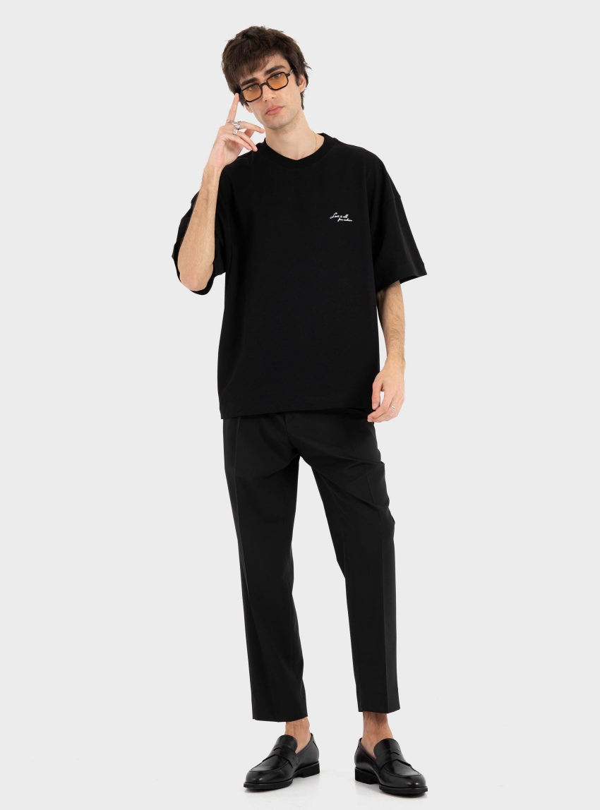 Be Able Tapered Pleated Pants - Black