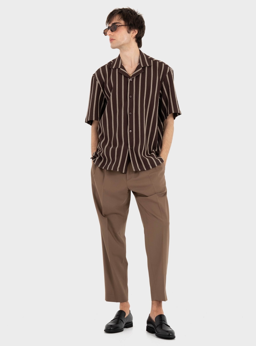 Be Able Tapered Pleated Pants - Rust