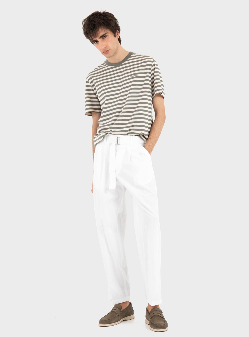Be Able Tapered Pleated Pants - White