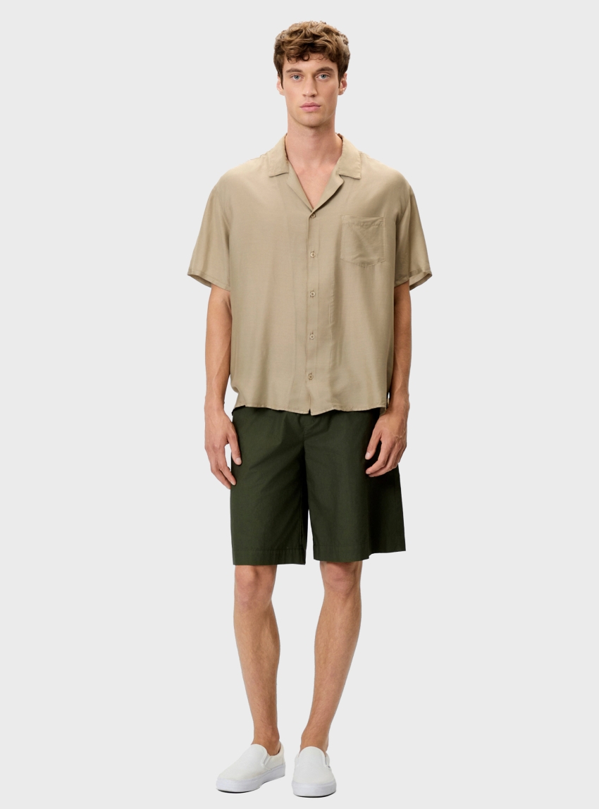 Dirty Laundry Silk Blend Shirt - Taupe