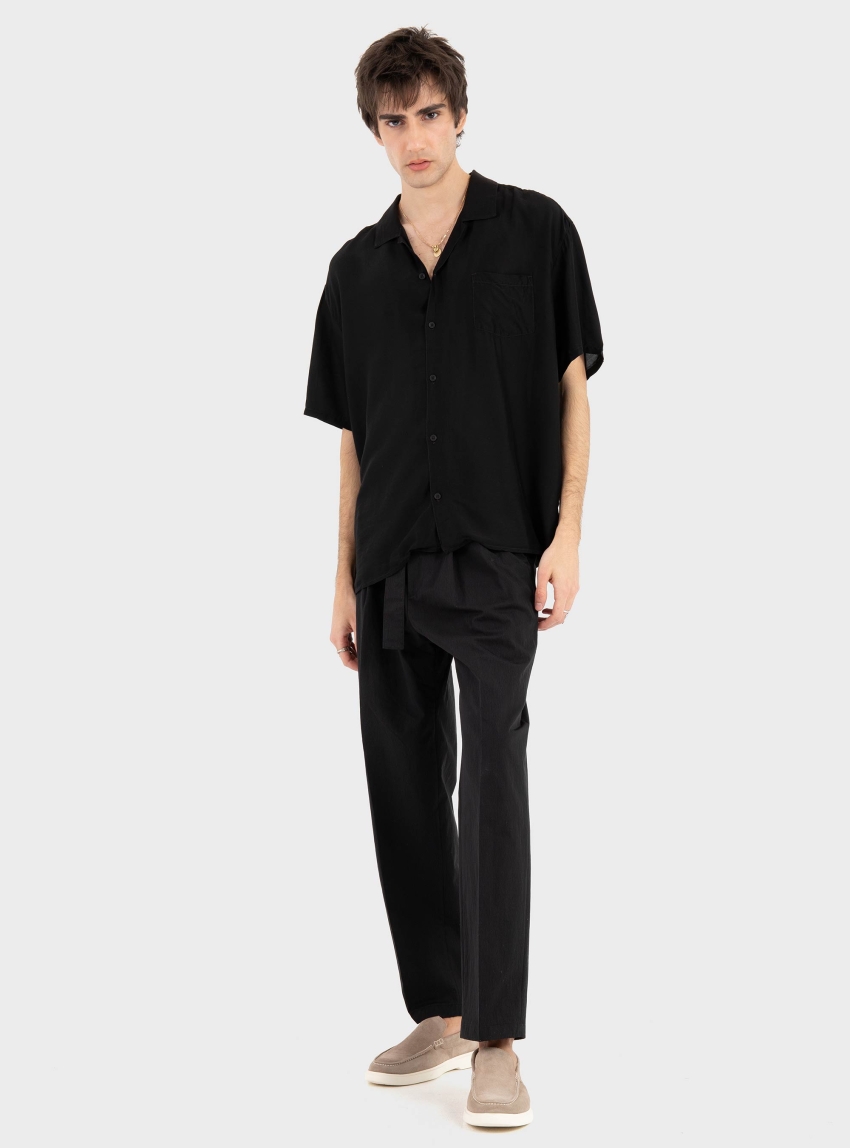 Dirty Laundry Silk Blend Shirt - Black