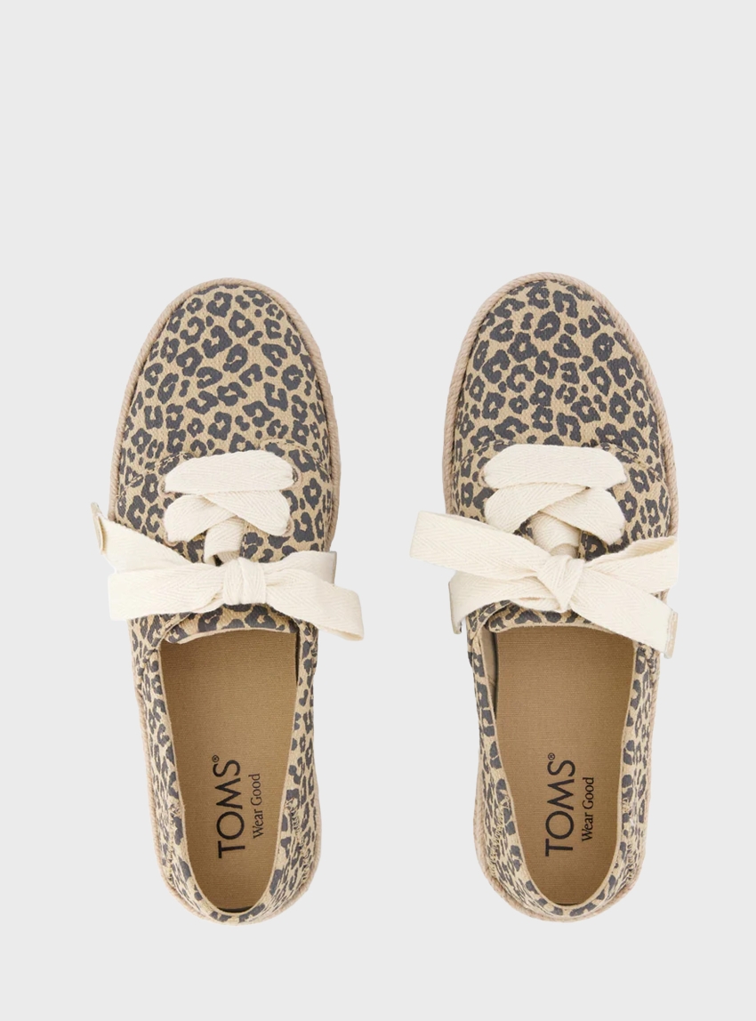 Toms Carolina Lace-Up Espadrilles - Animal Print