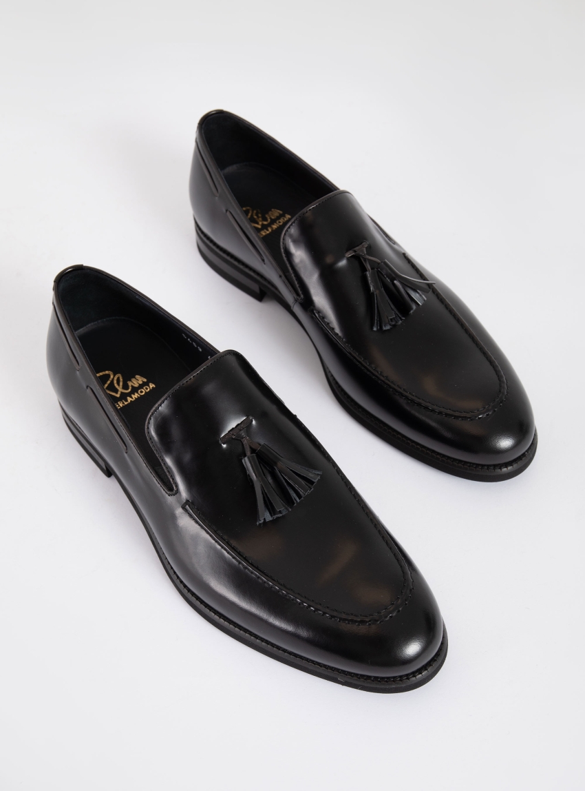 Per La Moda Penny Loafers - Black