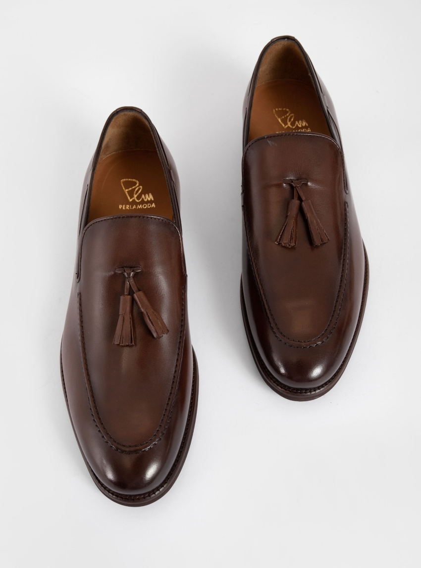 Per La Moda Penny Loafers - Brown