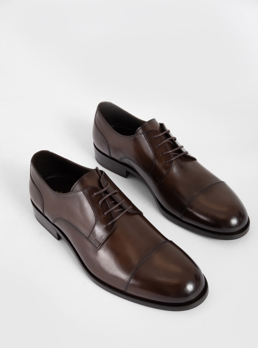 Per La Moda Derby Shoes - Brown