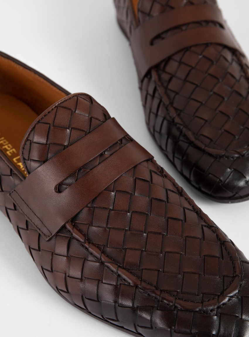 Philippe Lang Penny Loafers - Dark Brown