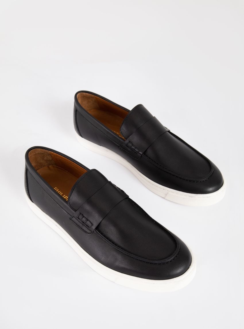 Philippe Lang Penny Loafers - Black