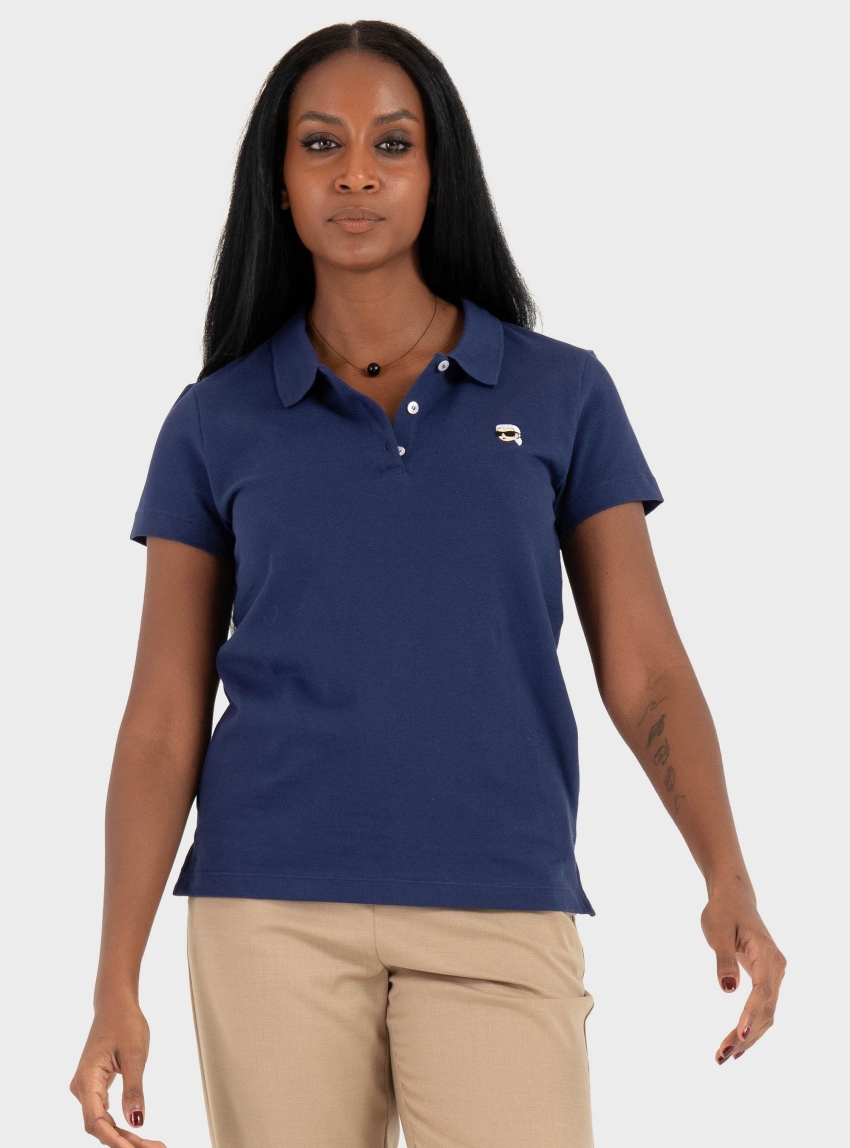 Karl Lagerfeld Ikon Pique Polo - Blue