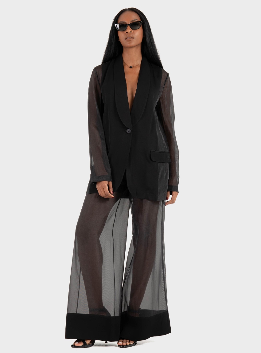 Karl Lagerfeld Organza Pants - Black