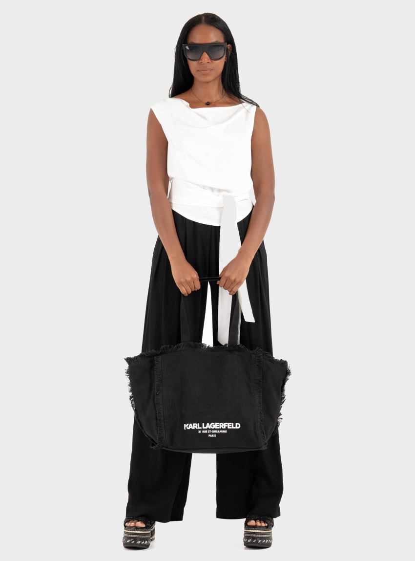 Karl Lagerfeld K/Rsg Fringes Tote - Black