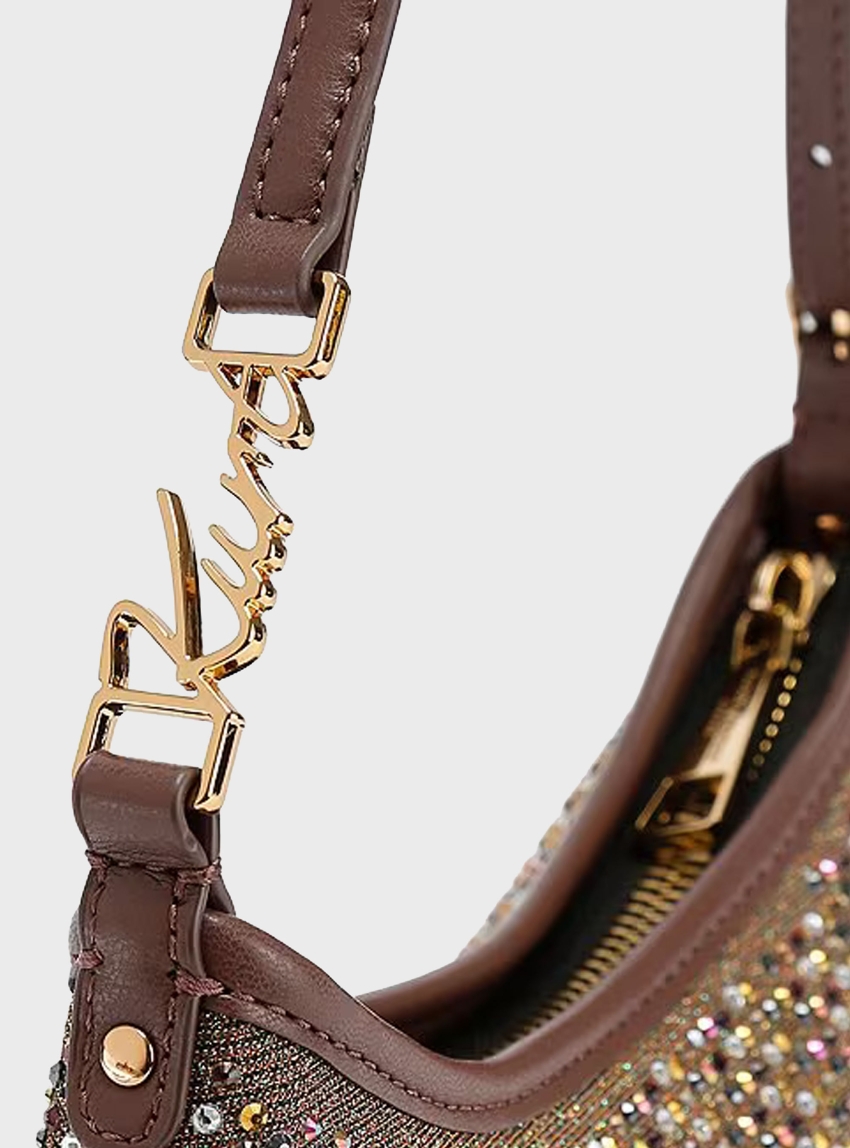 Kurt Geiger Fabric Kurt Mini Shoulder Bag - Bronze