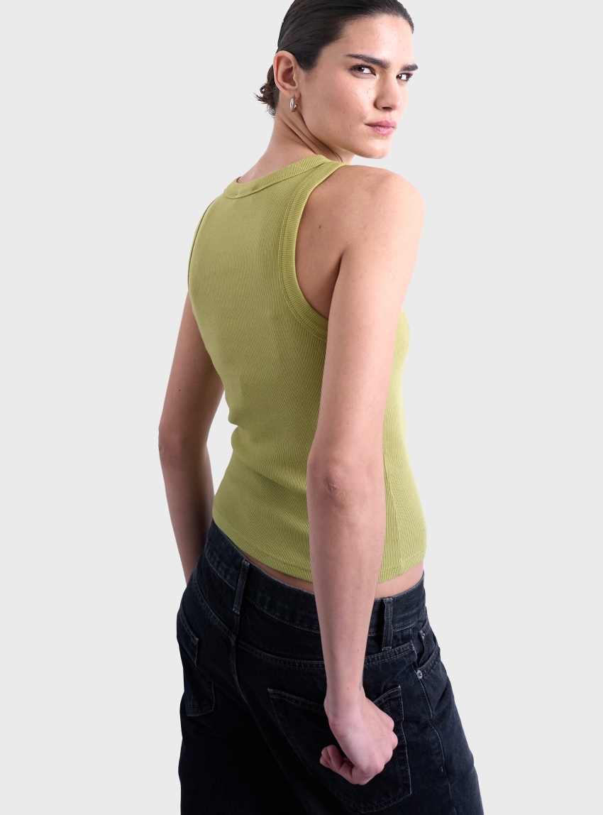 Topshop Mary Tank Top - Olive 