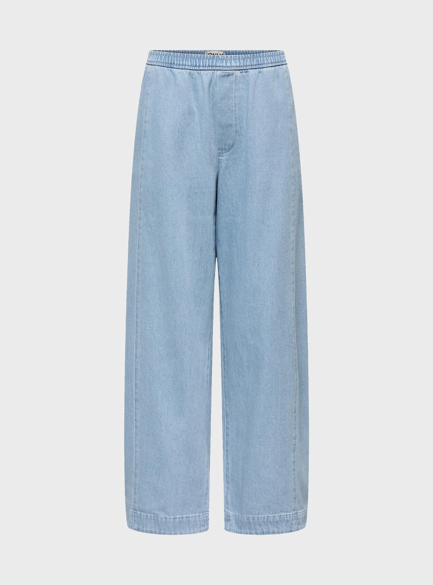 Only Vix Barrel Pull-Up Jeans - Light Aged Denim