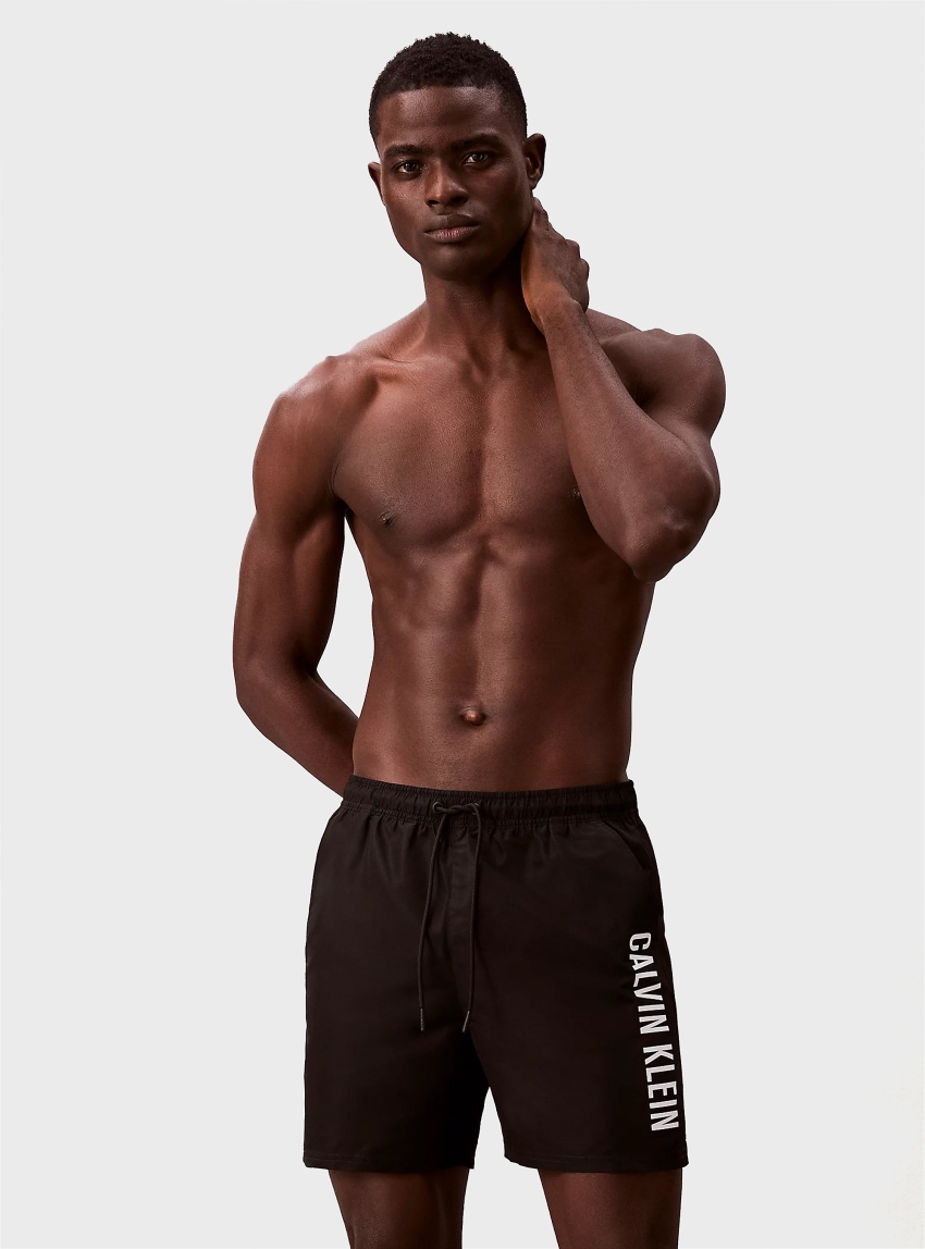 Calvin Klein Medium Drawstring Swim Shorts - Black