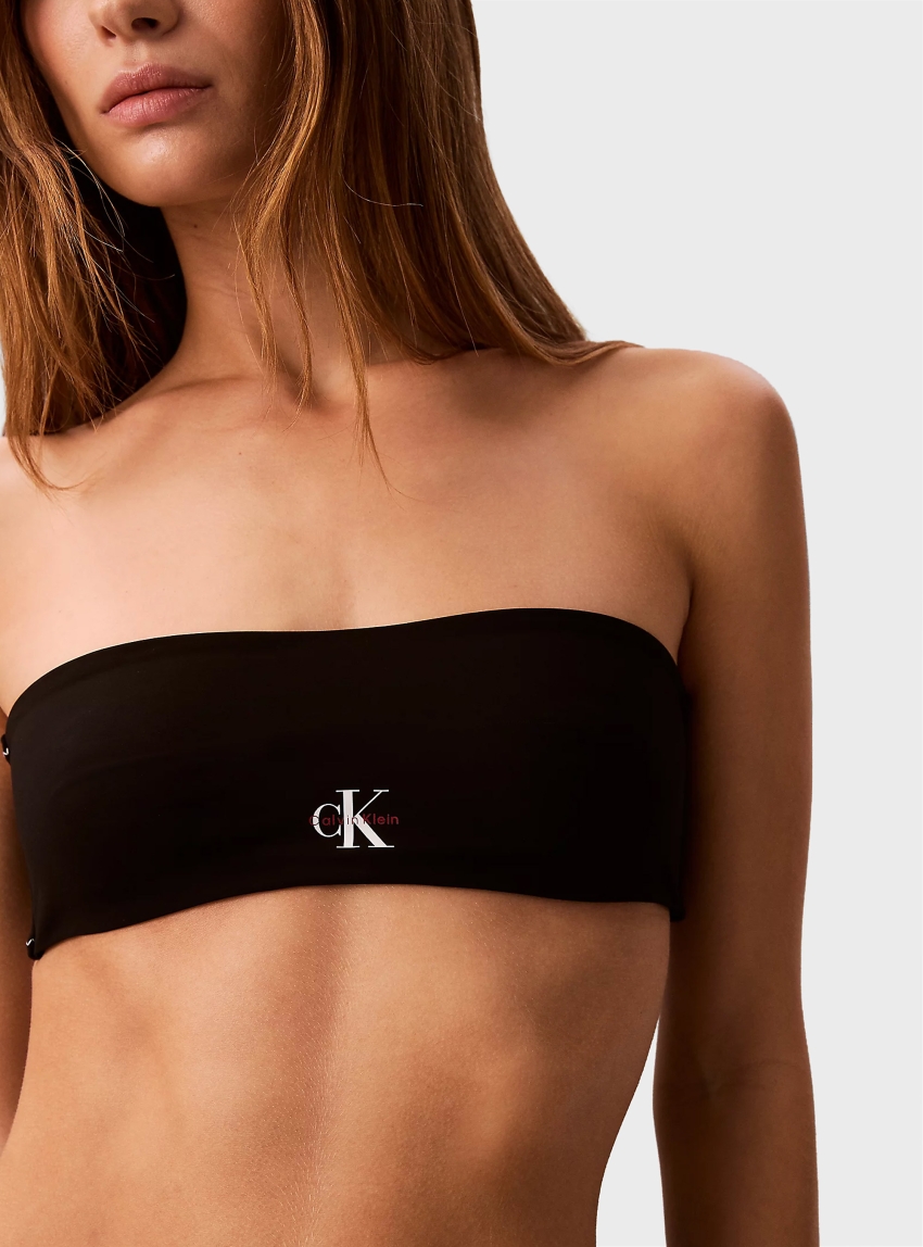 Calvin Klein Bandeau Bikini Top - Black
