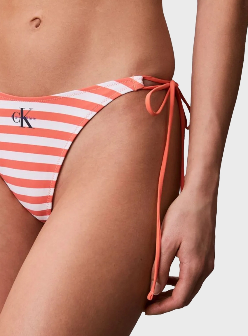Calvin Klein Tie Side Bikini Bottoms - Striped