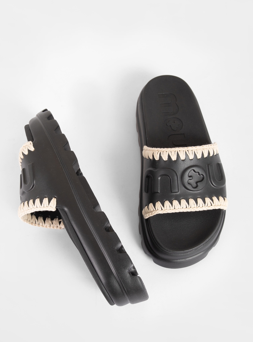 Mou Eva One-Piece Slide - Black