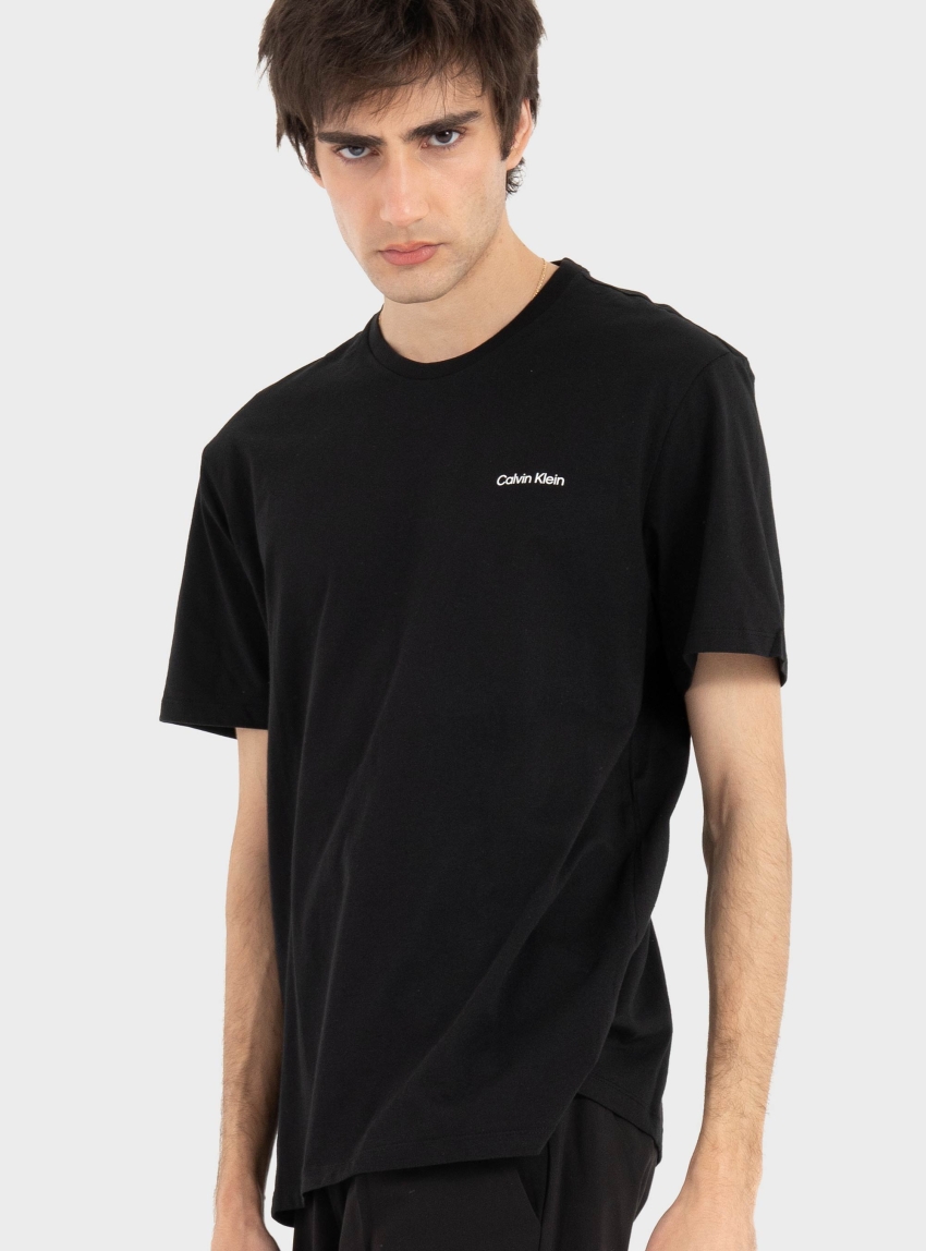 Calvin Klein MICRO LOGO CREWNECK TEE - Black