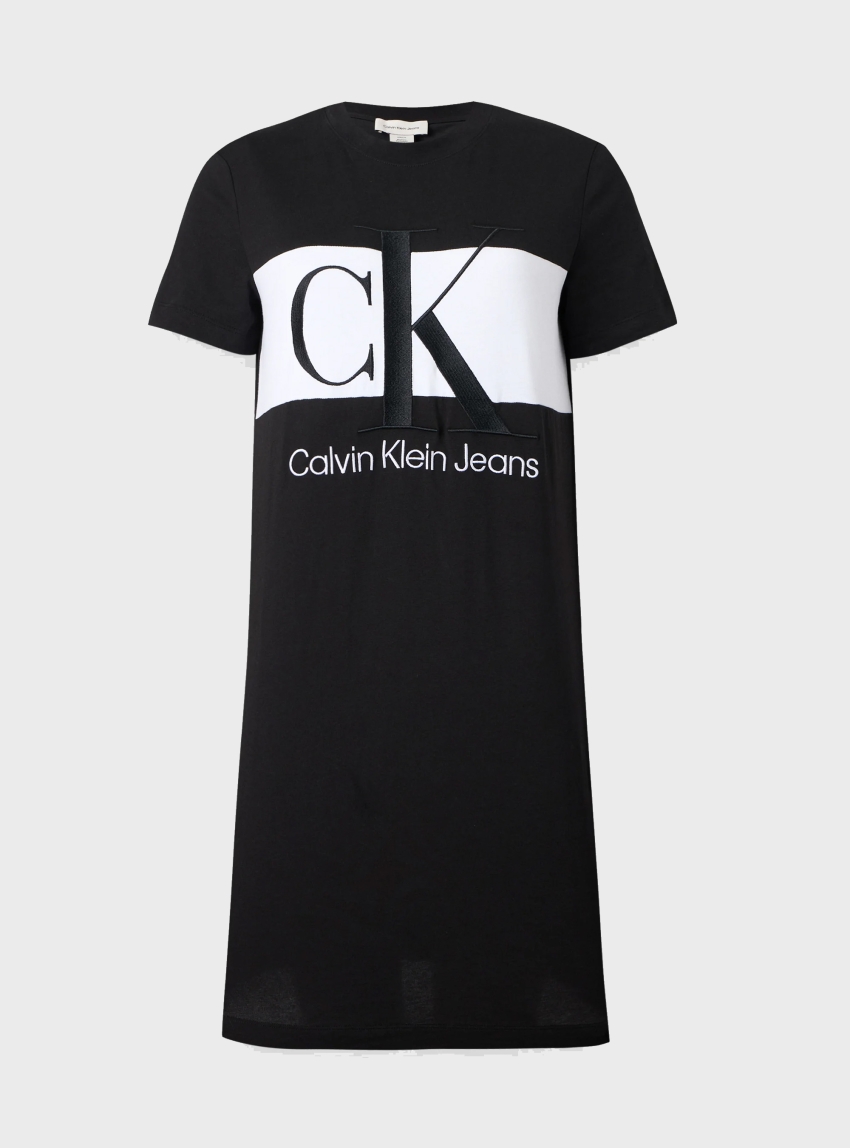 Calvin Klein BLOCKING TSHIRT DRESS - Black