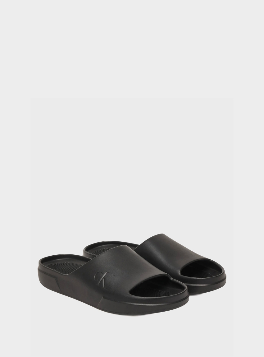 Calvin Klein One-Piece Signature Logo Sliders - Black