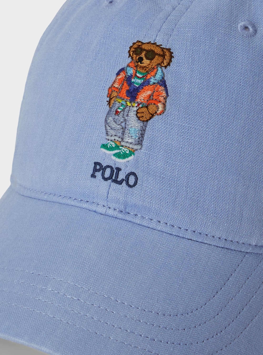 Polo Ralph Lauren Polo Bear Linen Ball Cap - Light Blue