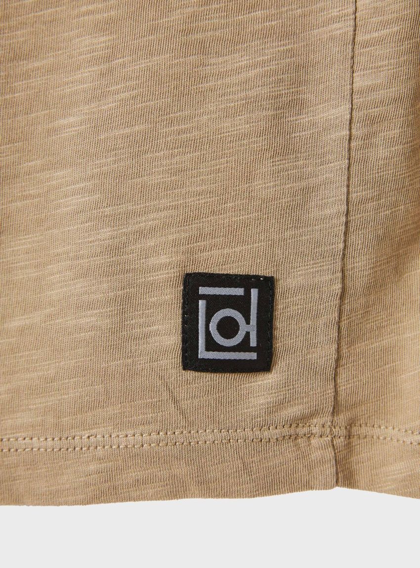 Dirty Laundry Oversized V-Neck T-Shirt - Taupe