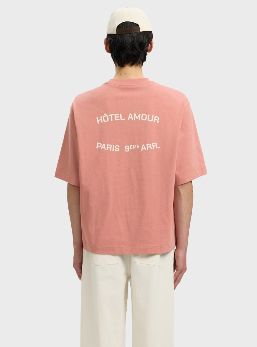 Selected Boxyliam O-Neck Tee Hotel Amour - Pink