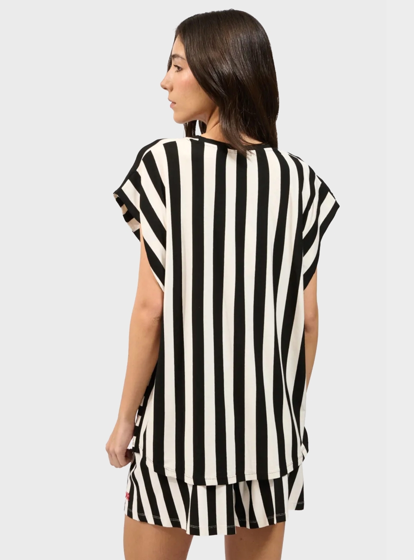 Collectiva Noir Silia Top - Black & White