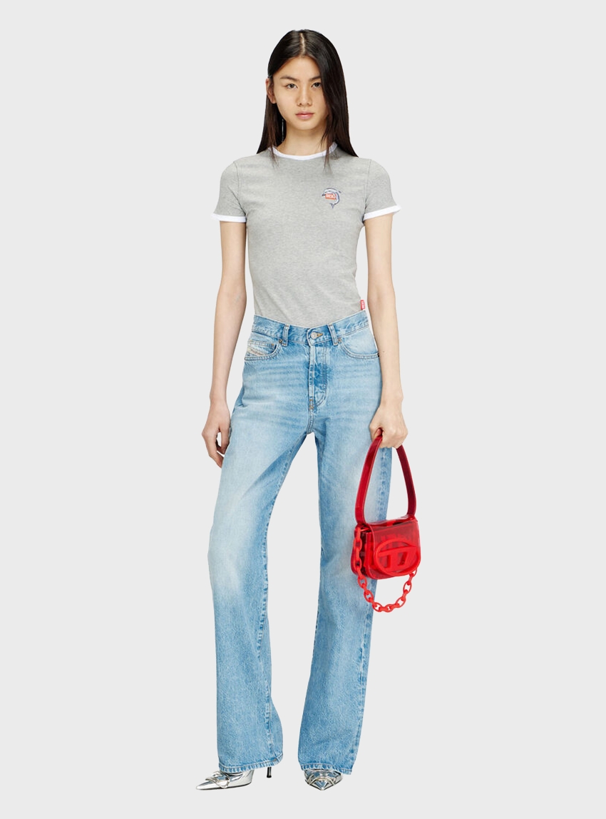 Diesel T-Uncuties-Long-S13 T-Shirt - Grey Melange