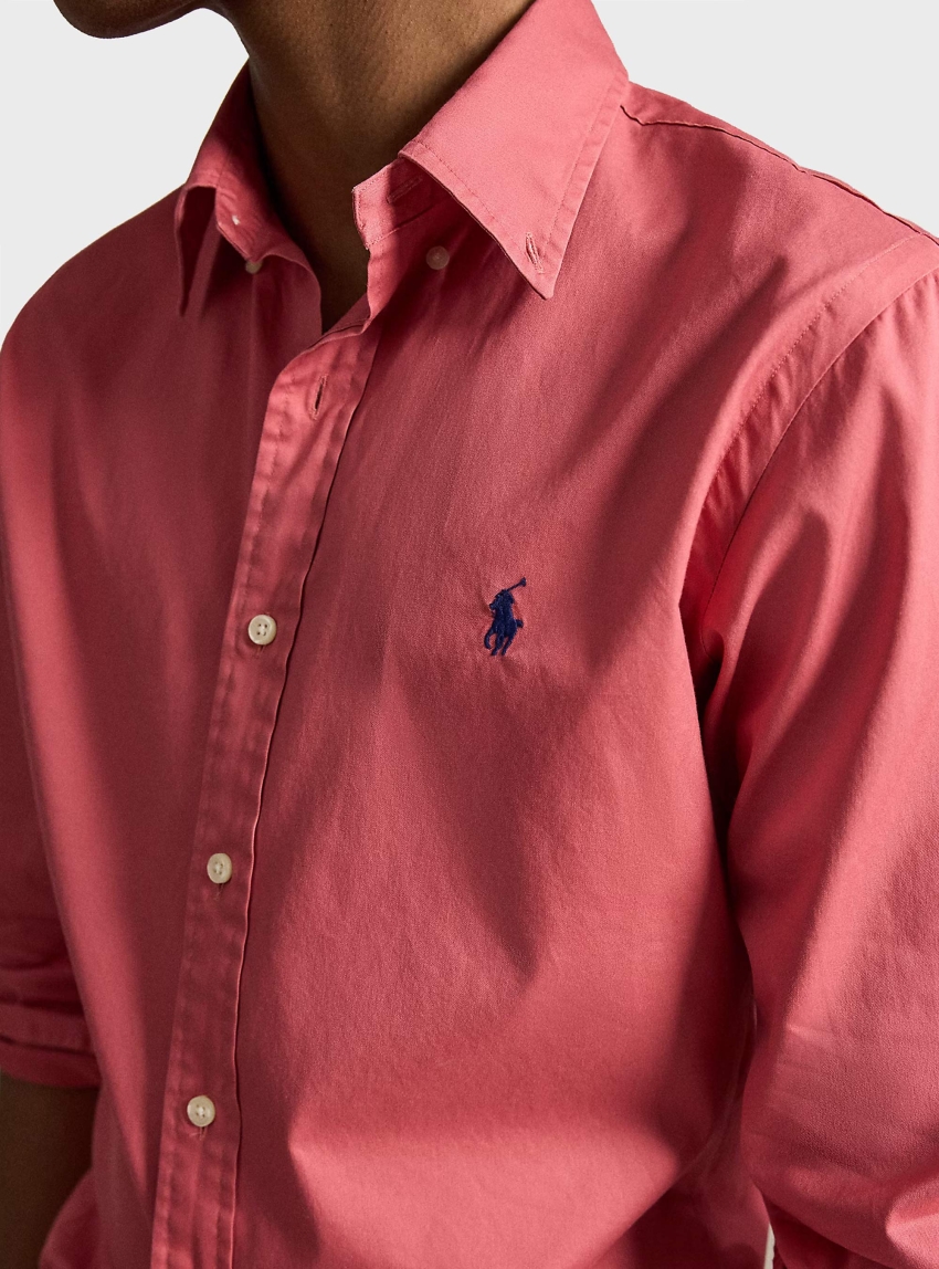 Polo Ralph Lauren Custom Fit Featherweight Twill Shirt - Coral