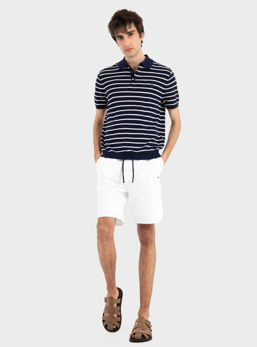 Polo Ralph Lauren Cotton Linen Polo Shirt - Navy