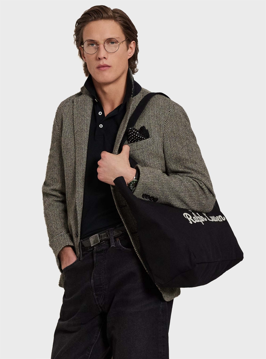 Polo Ralph Lauren Embroidered Canvas Tote - Black