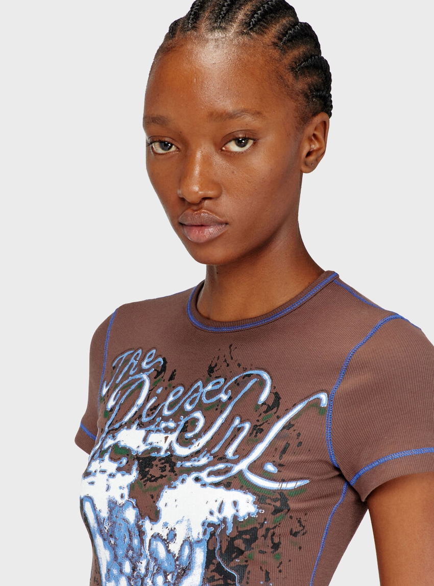 Diesel T-Brenda T-Shirt - Brown