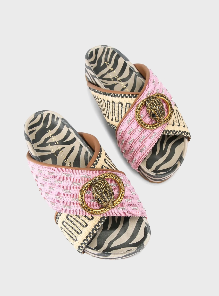 Kurt Geiger Chelsea Cross Strap Sandals - Pink