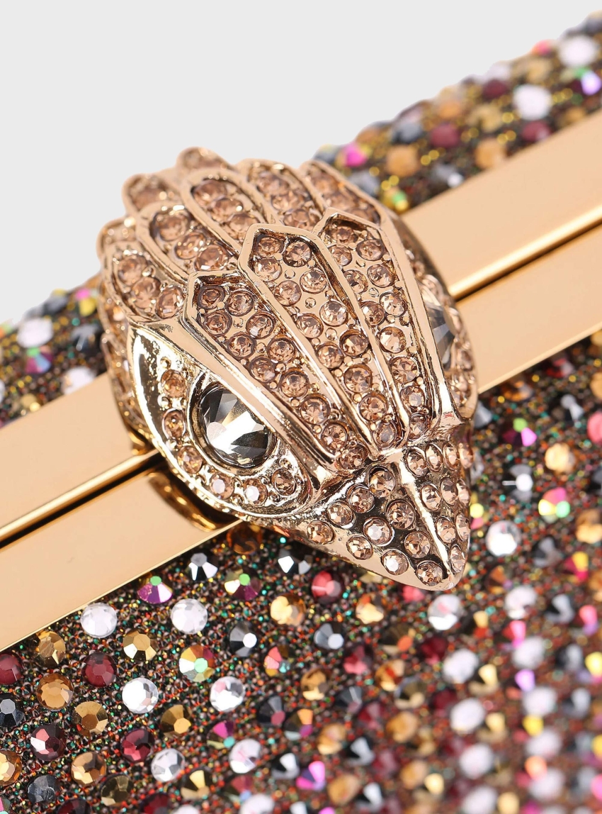 Kurt Geiger Crystal Kensington Clutch - Bronze