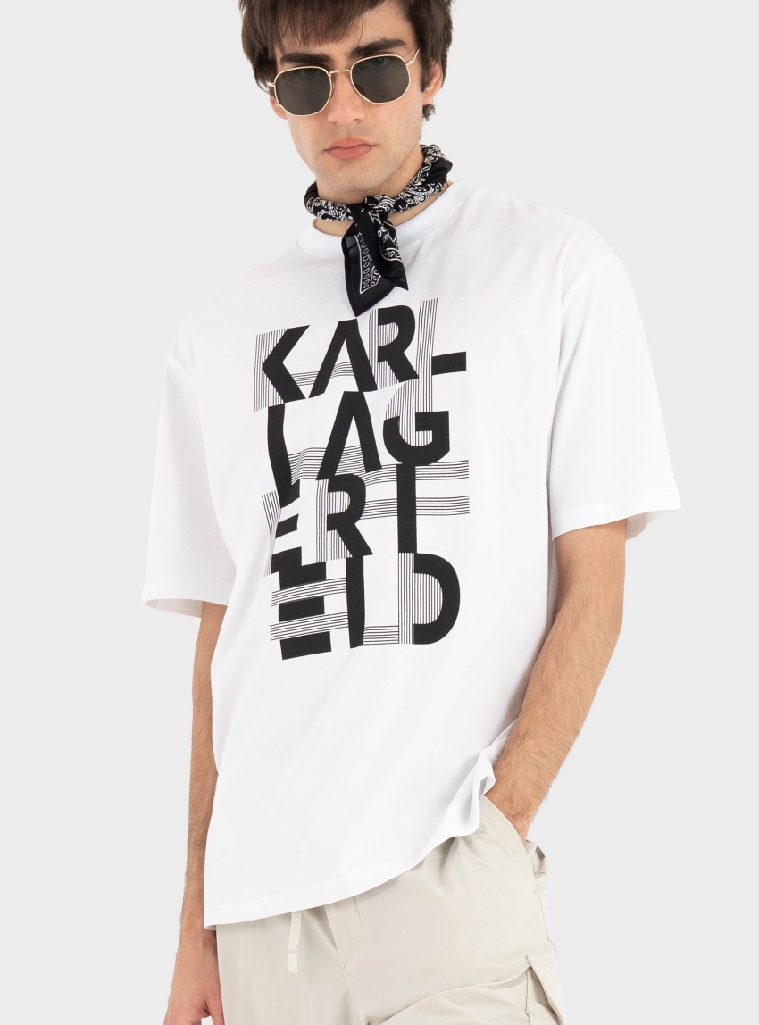 Karl Lagerfeld Loose Fit T-Shirt - White