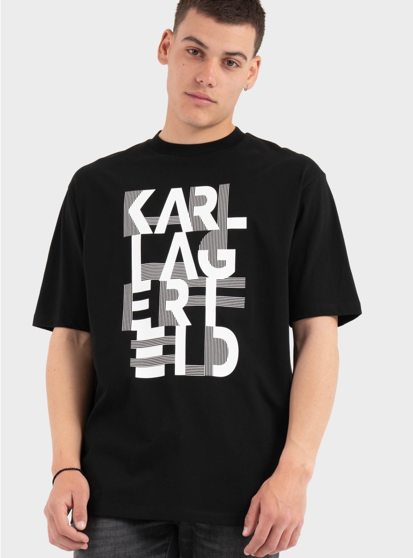 Karl Lagerfeld Loose Fit T-Shirt - Black