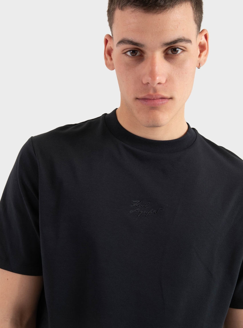 Karl Lagerfeld Tonal Signature Logo T-Shirt - Blue