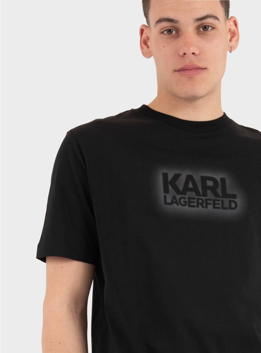 Karl Lagerfeld Total Logo T-Shirt - Black