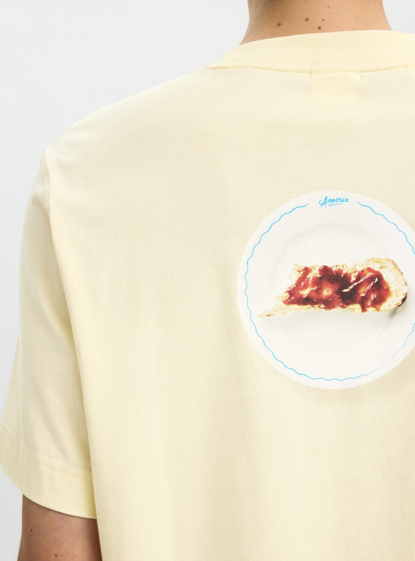 Selected Elias O-Neck Tee Hotel Amour - Banana