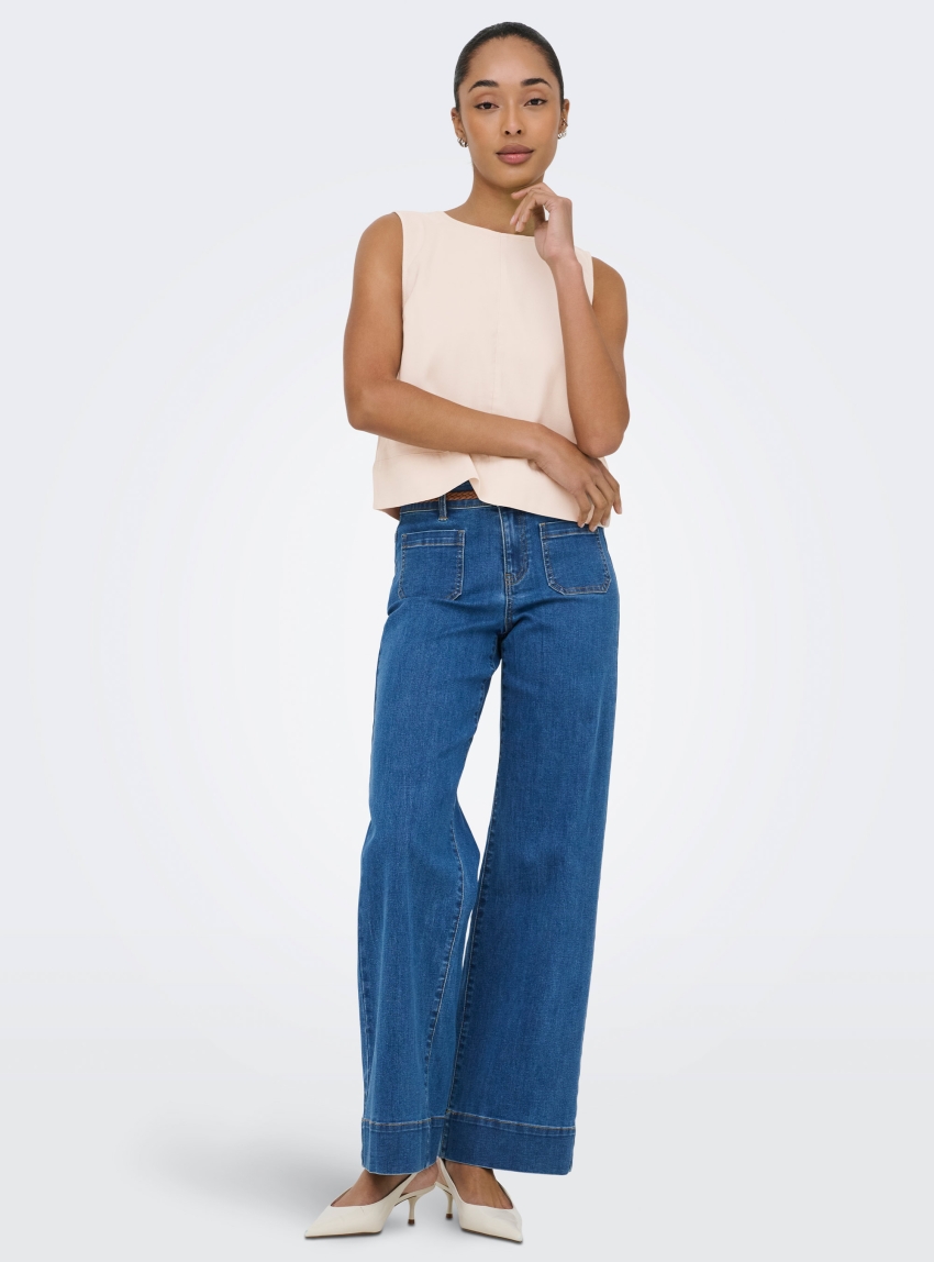 Only Dorsi Aris Loose Top - Pumice Stone