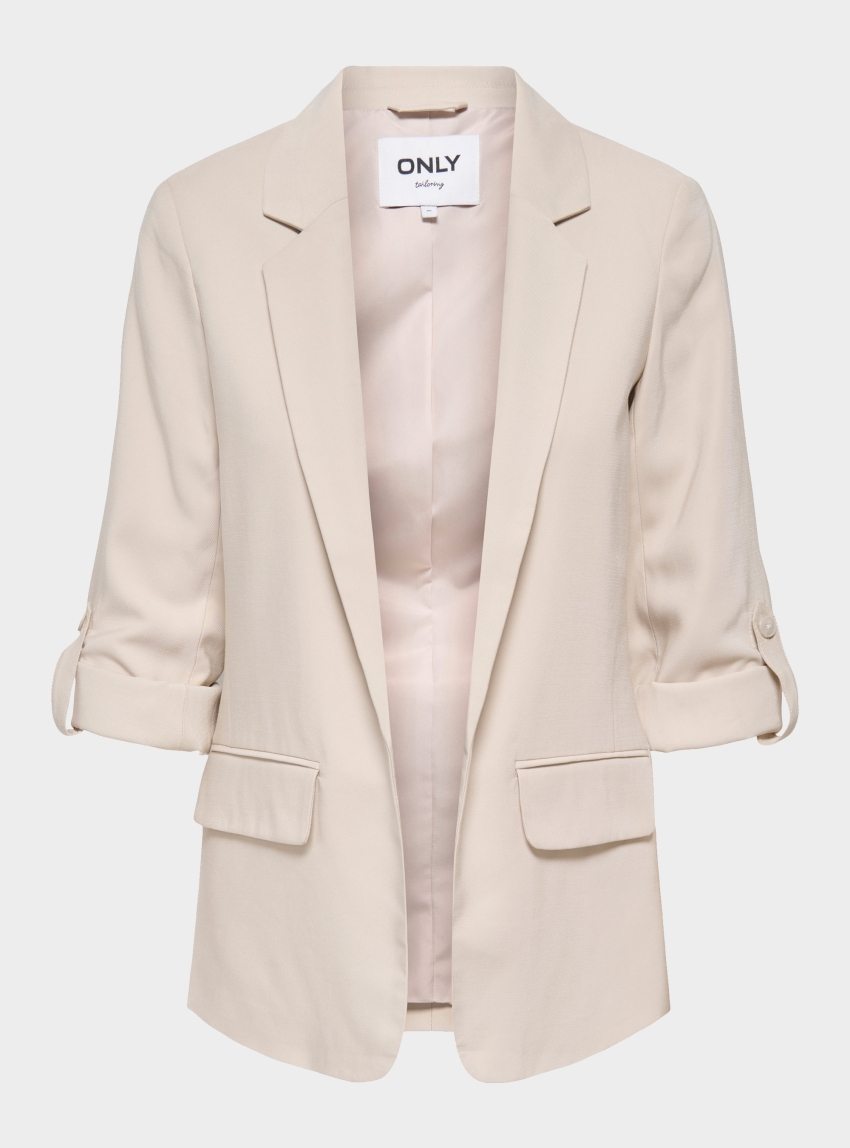 Only Aris 3/4 Loose Blazer - Pumice Stone