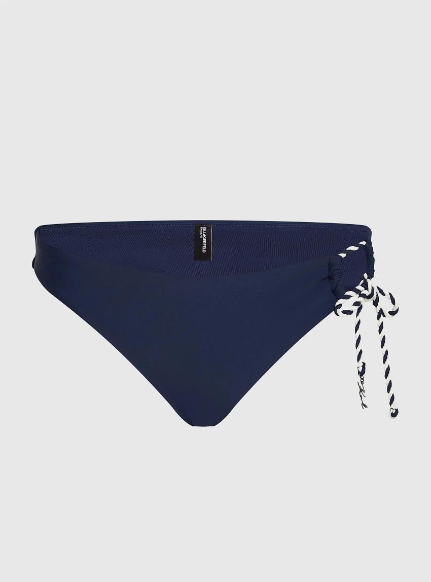 Karl Lagerfeld Signature Nautical Cheeky Bikini Bottoms - Blue