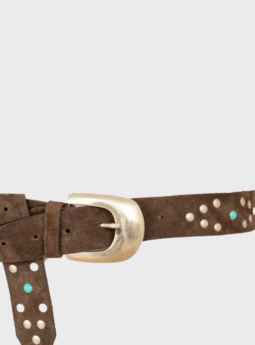 Philia Loft Suede Belt - Brown