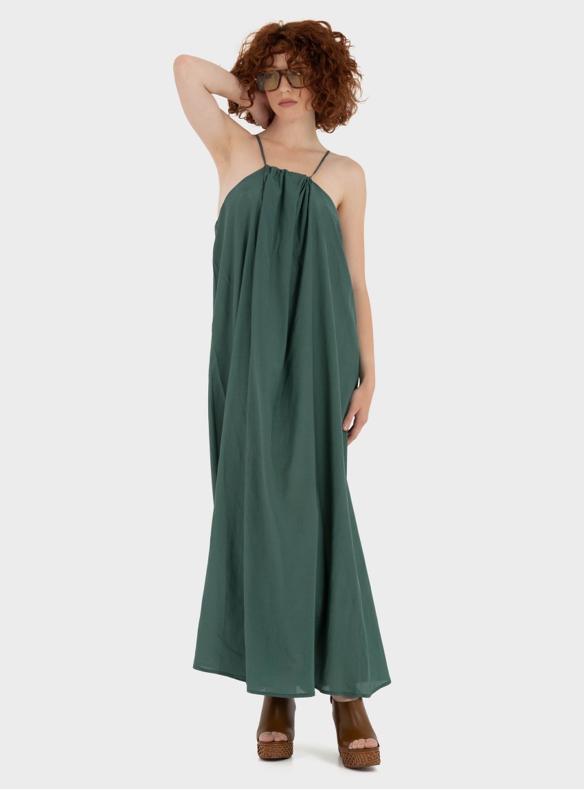 Black & Black Dress - Green